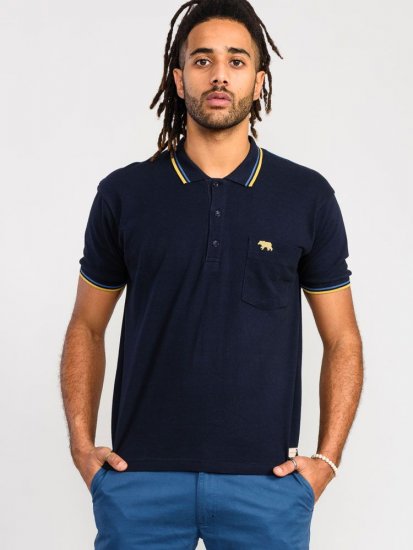 D555 Hamford Pique Polo Shirt Navy - Πόλο μπλουζάκια - Aνδρικά μπλουζακια πολο μεγάλα μεγέθη