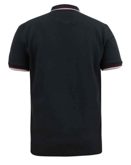 D555 Kirby Birdseye Pique Polo Black - Πόλο μπλουζάκια - Aνδρικά μπλουζακια πολο μεγάλα μεγέθη