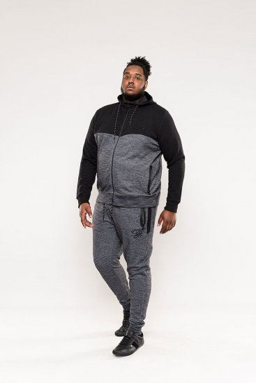 D555 Finnley Couture Hoody With Chest Embroidery Black - φούτερ/Φούτερ με κουκούλα - φούτερ/Φούτερ με κουκούλα ανδρικά μεγάλα μεγέθη 