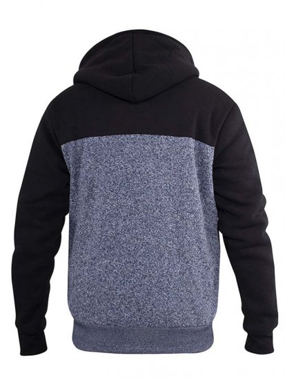 D555 Allen Zip Through Hoody With Sherpa Lining - φούτερ/Φούτερ με κουκούλα - φούτερ/Φούτερ με κουκούλα ανδρικά μεγάλα μεγέθη 