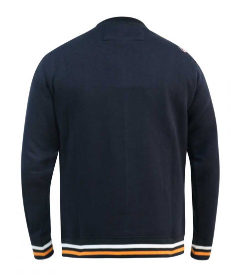 D555 Marlow Printed Crew Neck Sweatshirt Navy - φούτερ/Φούτερ με κουκούλα - φούτερ/Φούτερ με κουκούλα ανδρικά μεγάλα μεγέθη 