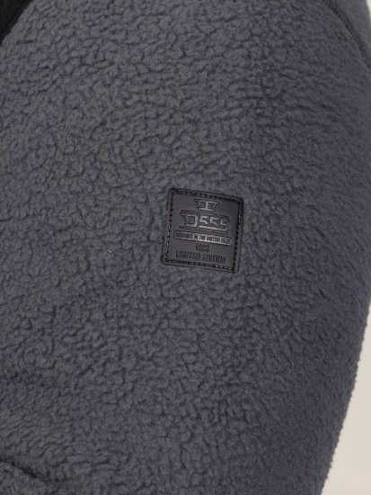 D555 Daly Quarter Zip Fleece Sweatshirt Μαύρο/Γκρι - φούτερ/Φούτερ με κουκούλα - φούτερ/Φούτερ με κουκούλα ανδρικά μεγάλα μεγέθη 