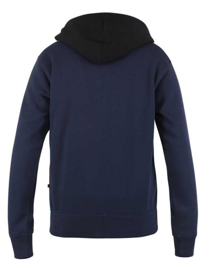 D555 Silverton Contrast Panneled Hoodie Navy - φούτερ/Φούτερ με κουκούλα - φούτερ/Φούτερ με κουκούλα ανδρικά μεγάλα μεγέθη 