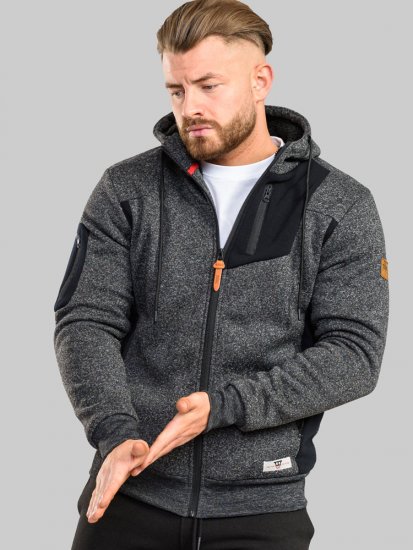 D555 Crofton Hoodie With Sherpa Lining - φούτερ/Φούτερ με κουκούλα - φούτερ/Φούτερ με κουκούλα ανδρικά μεγάλα μεγέθη 