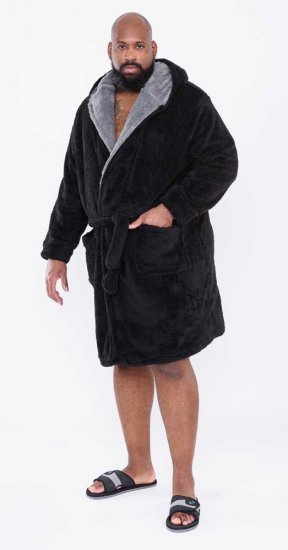D555 Newquay Bathrobe Black - Εσώρουχα/Μαγιό - Aνδρικά Εσώρουχα μεγάλα μεγέθη