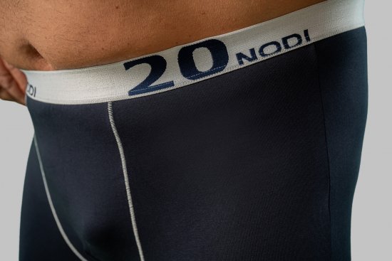 20 Nodi Stretch Cotton Boxer with Medium Leg Blue - Εσώρουχα/Μαγιό - Aνδρικά Εσώρουχα μεγάλα μεγέθη
