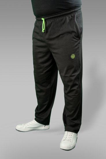 20 Nodi Long Leg Sports Pants in Combed Cotton Jersey Black - Αθλητικές φόρμες/σορτσάκια - Αθλητικές Φόρμες ανδρικεσ μεγάλα μεγέθη