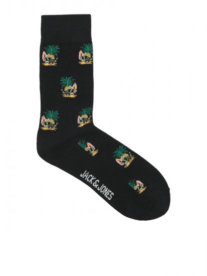 Jack & Jones Pineapple Skulls Κάλτσες Μαύρο 3-pack - Εσώρουχα/Μαγιό - Aνδρικά Εσώρουχα μεγάλα μεγέθη
