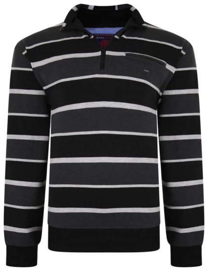 Kam Jeans 7022 Striped Sweater - φούτερ/Φούτερ με κουκούλα - φούτερ/Φούτερ με κουκούλα ανδρικά μεγάλα μεγέθη 