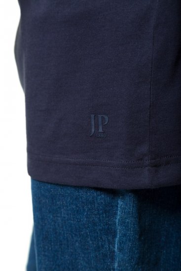 JP1880 702415 Μπλούζα με λαιμόκοψη V Σκούρο μπλε - Μακό μπλουζάκια - Aνδρικά μπλουζεσ μεγάλα μεγέθη