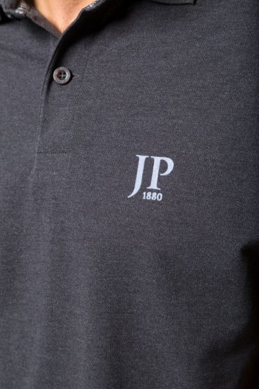 JP1880 704317 Μπλούζα πόλο σετ 2 Σκούρο γκρι - Πόλο μπλουζάκια - Aνδρικά μπλουζακια πολο μεγάλα μεγέθη
