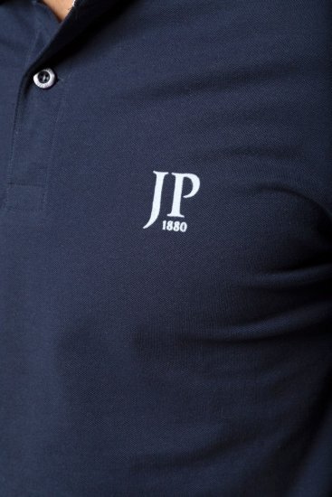 JP1880 704317 Μπλούζα πόλο σετ 2 Μαύρο/Σκούρο μπλε - Πόλο μπλουζάκια - Aνδρικά μπλουζακια πολο μεγάλα μεγέθη