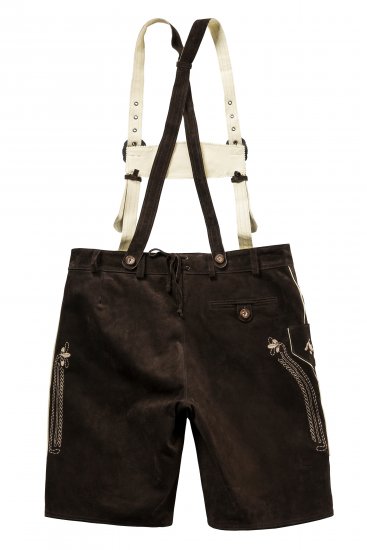 JP1880 Genuine Leather Traditional Lederhosen Shorts Brown - Σορτς - Aνδρικεσ βερμουδεσ μεγαλα μεγάλα μεγέθη