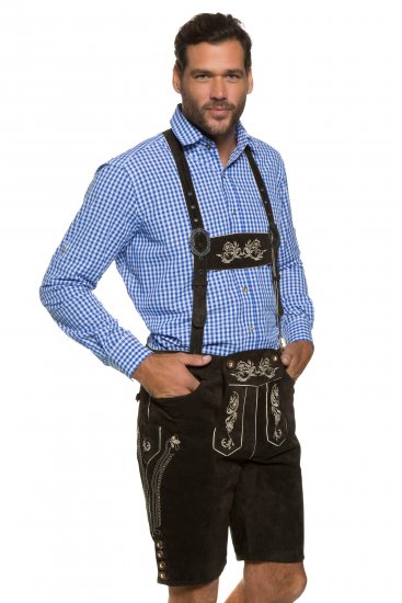 JP1880 Genuine Leather Traditional Lederhosen Shorts Brown - Σορτς - Aνδρικεσ βερμουδεσ μεγαλα μεγάλα μεγέθη