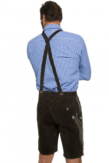 JP1880 Genuine Leather Traditional Lederhosen Shorts Brown - Σορτς - Aνδρικεσ βερμουδεσ μεγαλα μεγάλα μεγέθη