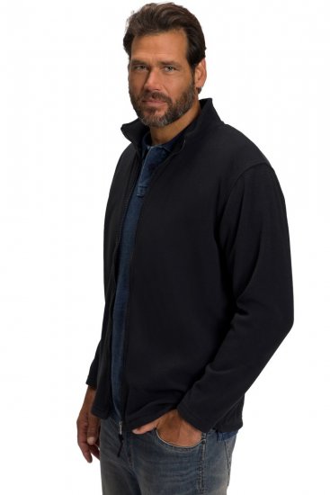 JP1880 705552 Μπουφάν fleece με όρθιο γιακά Μαύρο - Αθλητικά ρούχα & Outdoor - Aθλητικα ρούχα μεγάλα μεγέθη ανδρικά