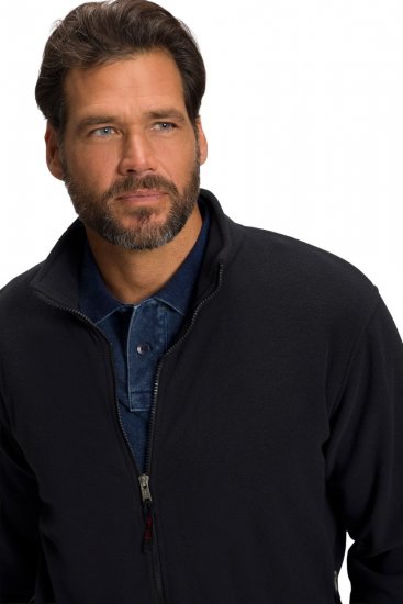 JP1880 705552 Μπουφάν fleece με όρθιο γιακά Μαύρο TALL - TALL Μπουφάν - Μπουφάν TALL για Ψηλούς Άνδρες