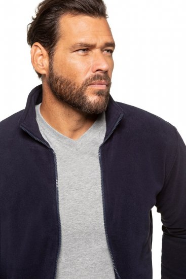 JP1880 705552 Μπουφάν fleece με όρθιο γιακά Σκούρο μπλε TALL - TALL Μπουφάν - Μπουφάν TALL για Ψηλούς Άνδρες