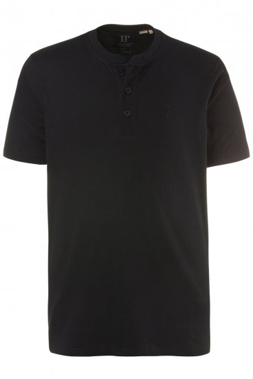 JP1880 708420 Μπλούζα Henley σετ 2 Μαύρο - Μακό μπλουζάκια - Aνδρικά μπλουζεσ μεγάλα μεγέθη