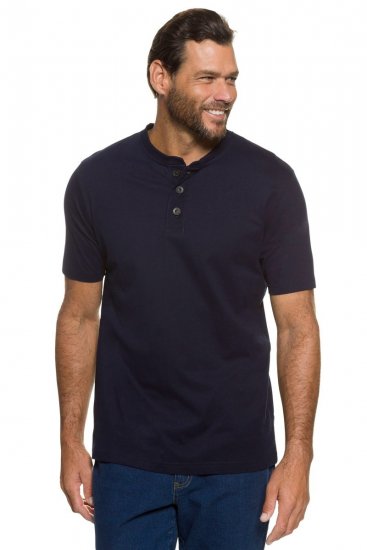 JP1880 708420 Μπλούζα Henley σετ 2 Σκούρο μπλε - Μακό μπλουζάκια - Aνδρικά μπλουζεσ μεγάλα μεγέθη
