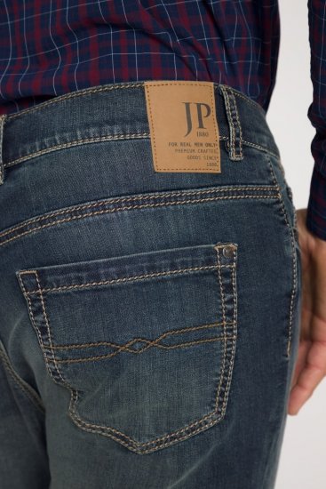 JP1880 Jeans Straight Fit Super Stretch Denim Used Blue - Τζιν και παντελόνια - Aνδρικα τζιν παντελόνια μεγάλα μεγέθη