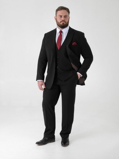 D555 Ted 4 Way Stretch Tailored Suit Jacket Μαύρο - Κουστούμια - κοστουμια ανδρικά μεγάλα μεγέθη