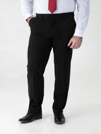 D555 Ted 4 Way Stretch Tailored Trouser Μαύρο - Κουστούμια - κοστουμια ανδρικά μεγάλα μεγέθη