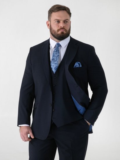 D555 Ted Σακάκι κοστουμιού Μπλε μαρέν - Κουστούμια - κοστουμια ανδρικά μεγάλα μεγέθη