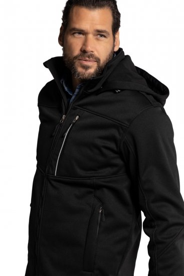 JP1880 714279 Μπουφάν softshell με επένδυση fleece Μαύρο - Μπουφάν - Aνδρικά μπουφαν μεγάλα μεγέθη