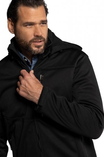 JP1880 714279 Μπουφάν softshell με επένδυση fleece Μαύρο - Μπουφάν - Aνδρικά μπουφαν μεγάλα μεγέθη