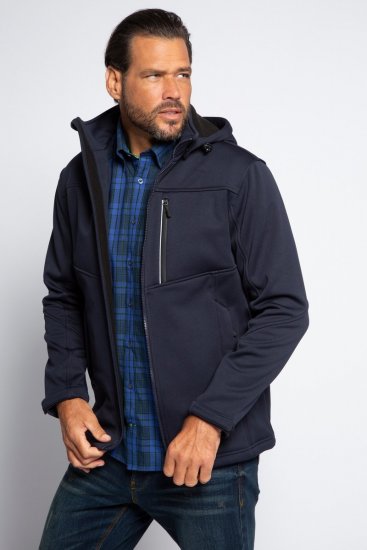 JP1880 Jacket Fleece Lined Softshell Navy - Μπουφάν - Aνδρικά μπουφαν μεγάλα μεγέθη