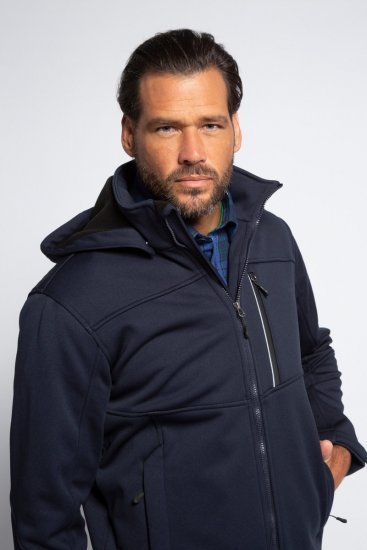 JP1880 Jacket Fleece Lined Softshell Navy - Μπουφάν - Aνδρικά μπουφαν μεγάλα μεγέθη