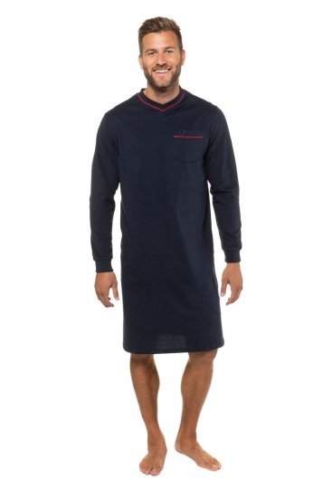 JP1880 721331 Νυχτικό με μακριά μανίκια Σκούρο μπλε - Εσώρουχα/Μαγιό - Aνδρικά Εσώρουχα μεγάλα μεγέθη