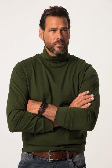 JP1880 Turtleneck Sweatshirt Green - φούτερ/Φούτερ με κουκούλα - φούτερ/Φούτερ με κουκούλα ανδρικά μεγάλα μεγέθη 