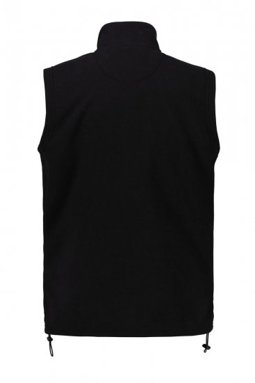 JP1880 723305 Γιλέκο fleece με όρθιο γιακά Μαύρο - Μπουφάν - Aνδρικά μπουφαν μεγάλα μεγέθη