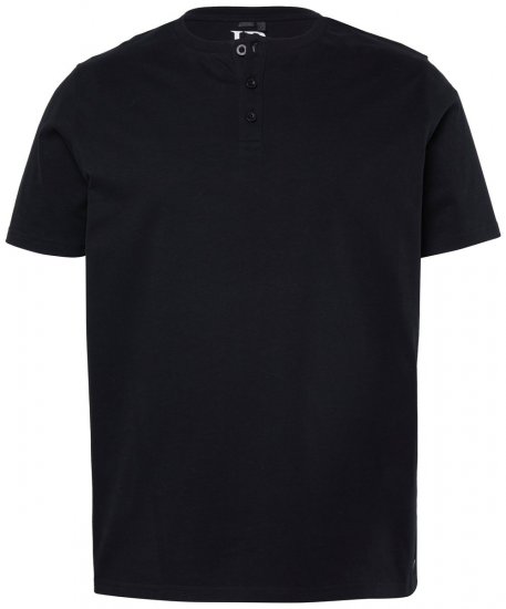 JP1880 726695 Μπλουζάκι henley Μαύρο TALL - TALL Πόλο μπλουζάκια - T-Shirt για Ψηλούς Άνδρες