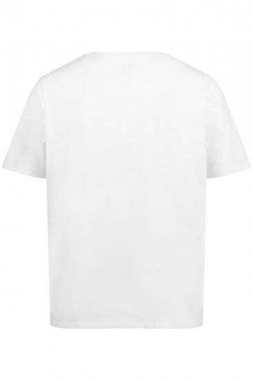 JP1880 726695 Μπλούζα Henley Λευκό - Μακό μπλουζάκια - Aνδρικά μπλουζεσ μεγάλα μεγέθη
