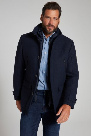 JP1880 Jacket Water-repellent Herringbone Insert Navy - Μπουφάν - Aνδρικά μπουφαν μεγάλα μεγέθη