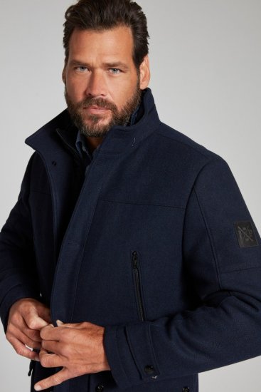 JP1880 Jacket Water-repellent Herringbone Insert Navy - Μπουφάν - Aνδρικά μπουφαν μεγάλα μεγέθη