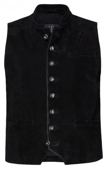 JP1880 Vest Goat Suede Traditional Black - Γιορτινά ρούχα - Γιορτινά ρούχα – Για να γιορτάζεις με στυλ και άνεση