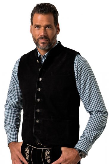 JP1880 Vest Goat Suede Traditional Black - Γιορτινά ρούχα - Γιορτινά ρούχα – Για να γιορτάζεις με στυλ και άνεση