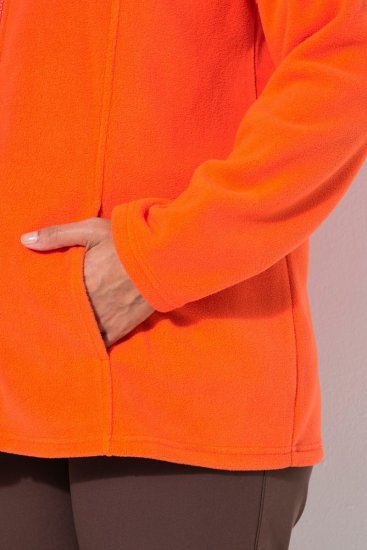 Ulla Popken 796970 Ελαφρύ μπουφάν fleece Πορτοκαλοκόκκινο - Ρούχα φλις - 