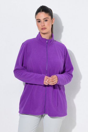 Ulla Popken 796970 Ελαφρύ μπουφάν fleece Σκούρο μωβ - Ρούχα φλις - 