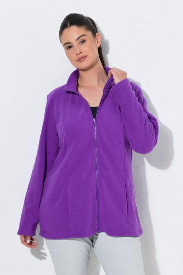Ulla Popken 796970 Ελαφρύ μπουφάν fleece Σκούρο μωβ - Ρούχα φλις - 