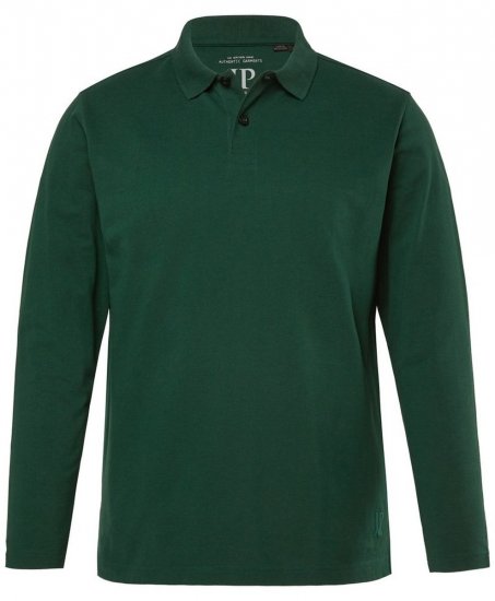 JP1880 Polo Shirt Long Sleeve Pique Dark Green - Πόλο μπλουζάκια - Aνδρικά μπλουζακια πολο μεγάλα μεγέθη