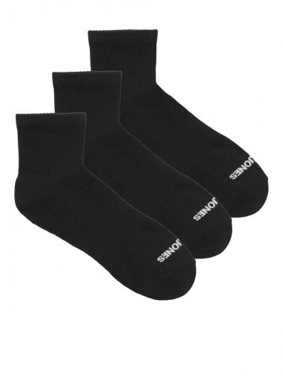 Jack & Jones Luca Κάλτσες τένις Μαύρο 3-pack - Εσώρουχα/Μαγιό - Aνδρικά Εσώρουχα μεγάλα μεγέθη