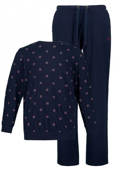 JP1880 Two-piece Pyjamas Long Sleeve and Long Trousers Navy - Εσώρουχα/Μαγιό - Aνδρικά Εσώρουχα μεγάλα μεγέθη