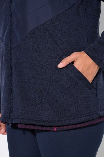 Ulla Popken 800400 Μπουφάν με φόδρα fleece Σκούρο μπλε - Ρούχα φλις - 