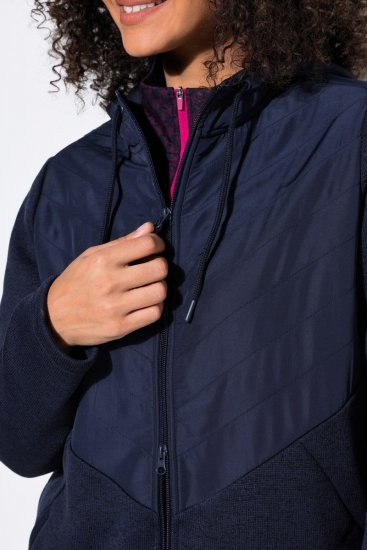 Ulla Popken 800400 Μπουφάν με φόδρα fleece Σκούρο μπλε - Ρούχα φλις - 
