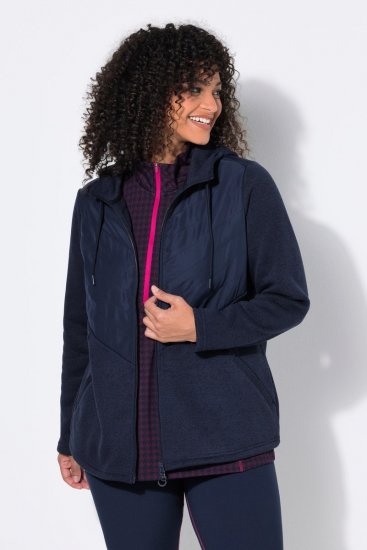 Ulla Popken 800400 Μπουφάν με φόδρα fleece Σκούρο μπλε - Ρούχα φλις - 
